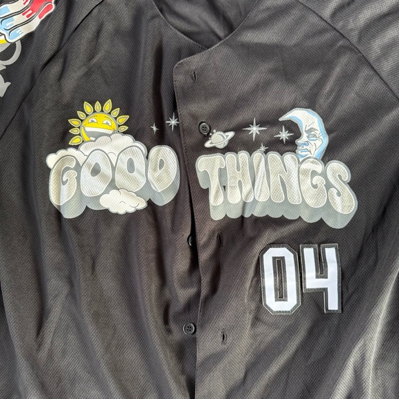 GTL4 Men’s baseball style jersey NWT XL Multi graphics primary black - Picture 3 of 8